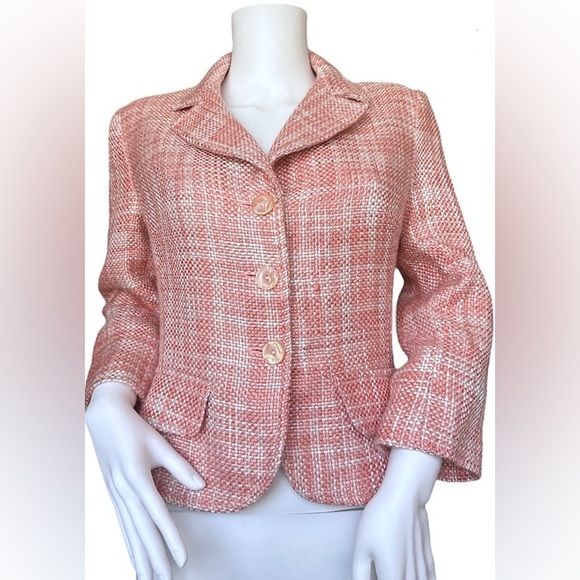 GEORGIOU VINTAGE TWEEN 2 PIECE MIX SET BLAZER W SKIRT BABY PINK - Picture 7 of 11